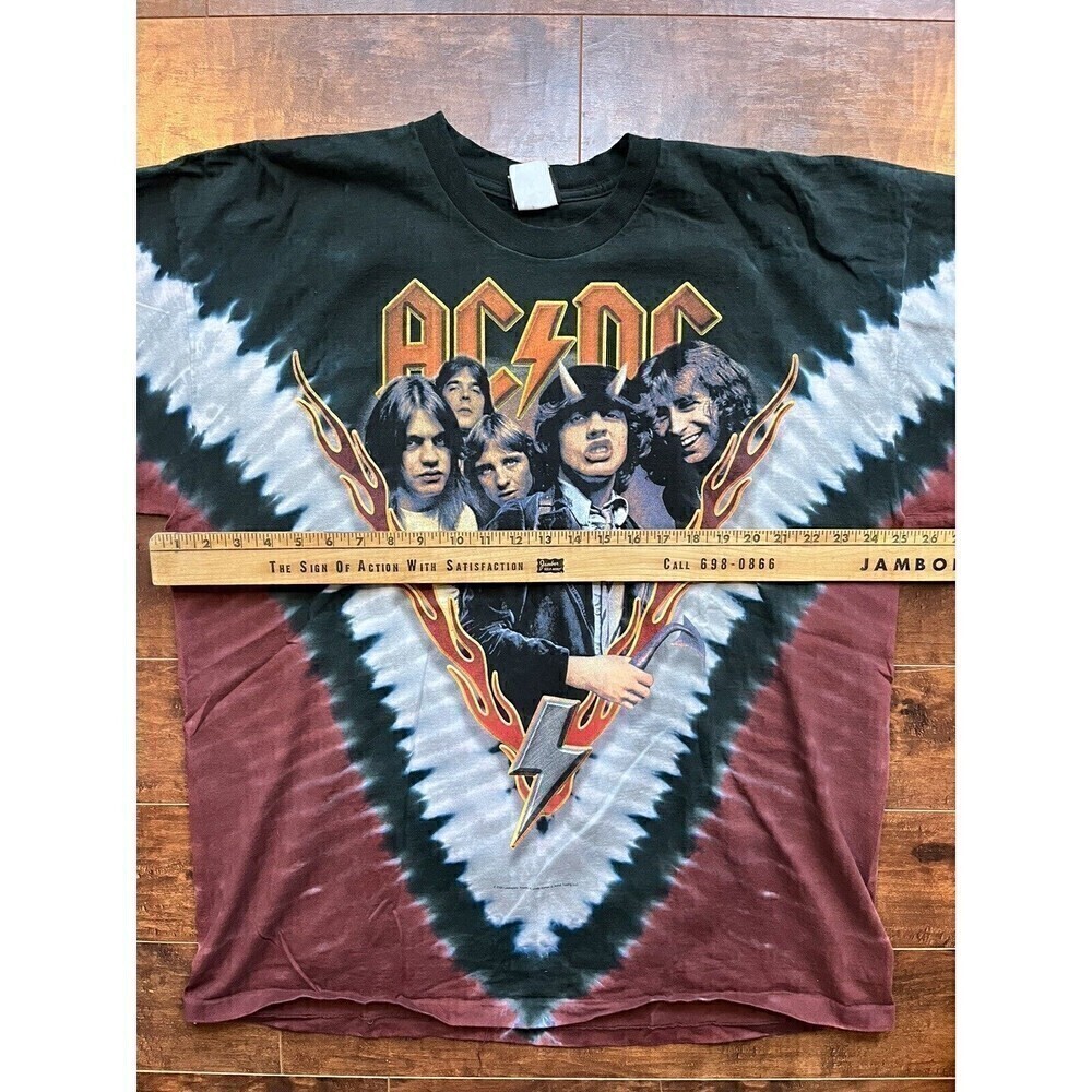 AC/DC Vintage Liquid Blue Single Stitch Highway To Hell 666 2003 T-Shirt XXL USA - Picture 6 of 10